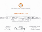 Paolo Maffi diploma master MBA